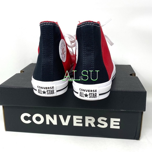 Converse Ctas High Top Enamel Red Black Men’s - Picture 10 of 12